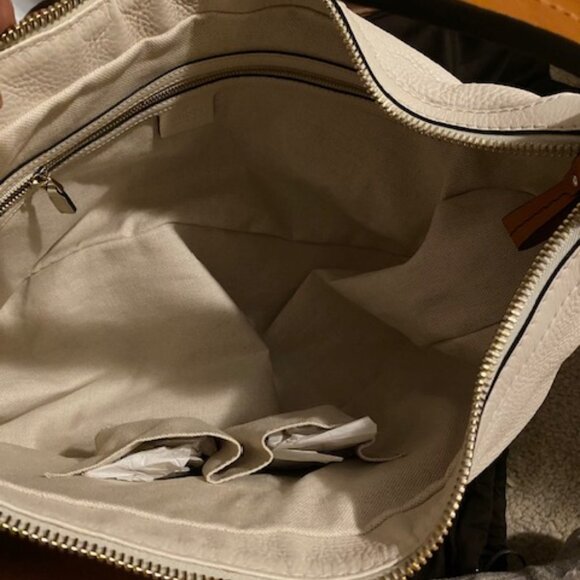 NWT, Rare Gucci White Calfskin Leather  Medium Madison Hobo Bag - Picture 12 of 12